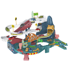 Ігровий набір ZIPP Toys Dino автотрек-серпантин електричний, 6 машинок,