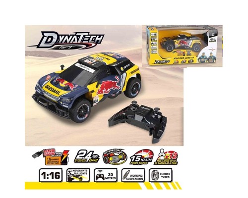 Машина 10462GB радіокер.2,4ГГц,акум.,1:16,Peugeot 3008 DKR LOEB 19,USB,гум.колеса,аморт.,світло,кор.