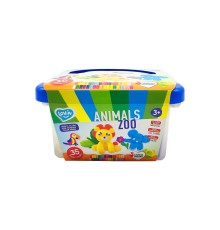 Zoo animals box ТМ Lovin Набір для ліплення з тістом