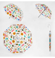 Парасолька C 54913 (60) d=90 см, прозора, у пакеті