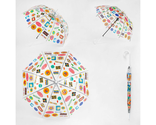 Парасолька C 54913 (60) d=90 см, прозора, у пакеті