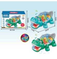 Крокодил 5937 B (60/2) звук, підсвічування, пісня англійською, рухливі шестерні, колесо вільного ходу, в коробці