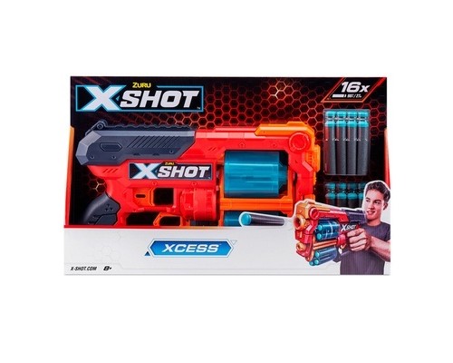 X-Shot Red Швидкострільний бластер EXCEL Xcess TK-12 (16 патронів), 36436R