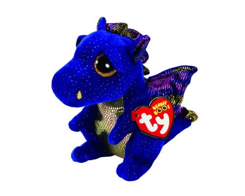 Дитяча іграшка м’яконабивна TY Beanie Boo's 36879 Дракон "SAFFIRE" 15 см, 36879