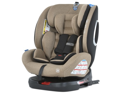 Автокрісло дитяче ME 1079 ABSOLUTE Royal Beige група 0+123, 360 град., isofix, льон, бежевий.