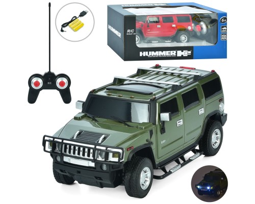 Джип 27020 радіокер., Hummer, 1:24, акум., гум. колеса, USB, 2 кольори, світло, кор.,28-11,5-14,5см.