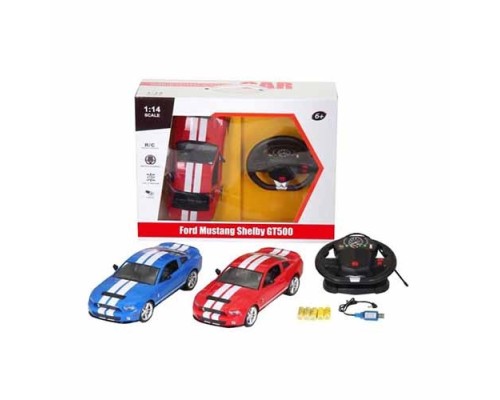 Машина 2170A радіокер.,Ford Mustang Shelby GT500,1:14,акум.,гум.колеса,USB,2 кольори,світло,кор.