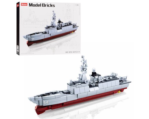 Конструктор SLUBAN M38-B0702 "Model Bricks": Військовий корабель, 1:450, 459 дет.