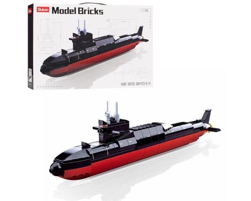 Конструктор SLUBAN M38-B0703 "Model Bricks": Підводний човен, 1:450,  227 дет.