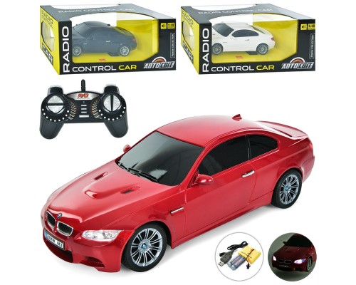 Машина AR-2303 АвтоСвіт,1:18,BMW M3,радіокер.2,4G,акум.,гум.колеса,3кольори,світло,кор.,37,15,5-16см