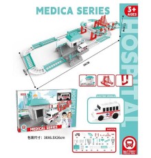 Трек FYS-YS 19 (36) “Станція швидкої допомоги”, 59 деталей, машинка на батарейках, в коробці