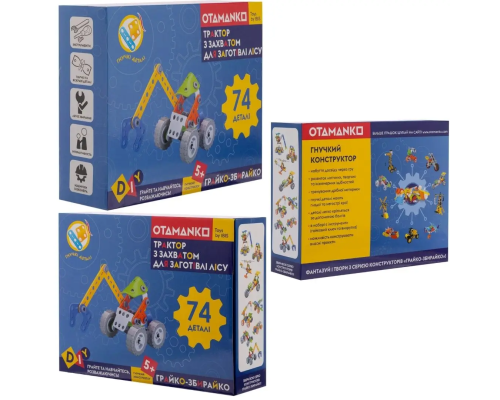 Конструктор OTAMANKO гнучкий ГРАЙКО-ЗБИРАЙКО, 74 деталі