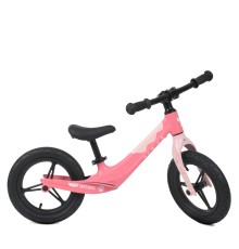 Біговел дитячий PROFI KIDS 12 д. LMG1255-5 гум.колеса, магн.обід, магн.рама, вилка, рожево-білий.