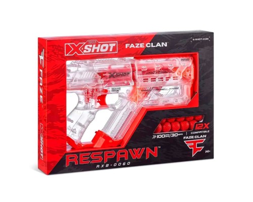 Швидкострільний бластер X-SHOT Chaos FAZE Respawn (12 кульок), 36499