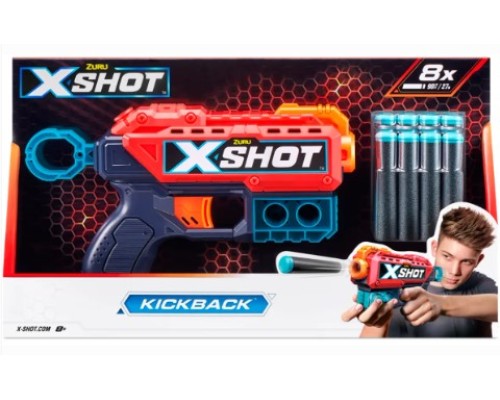 X-Shot Red Швидкострільний бластер EXCEL Kickback (8 патронів), 36184R