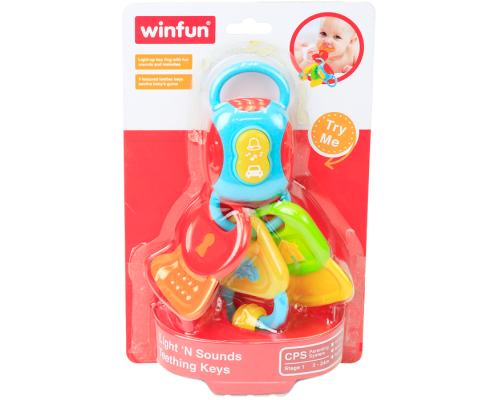 Брязкальце 0185-NL WinFun  брелок, ключі, прорізувач, світло, муз., бат.лист