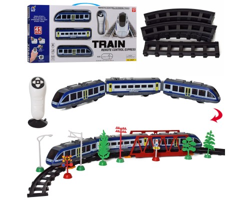 Залізниця 2802Y-1 довж. 220см., радіокер., локомотив 2шт., вагон, світло, бат., кор., 55-27-5 см.