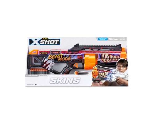 Швидкострільний бластер X-SHOT Skins Last Stand Beast Out (16 патронів), 36518J