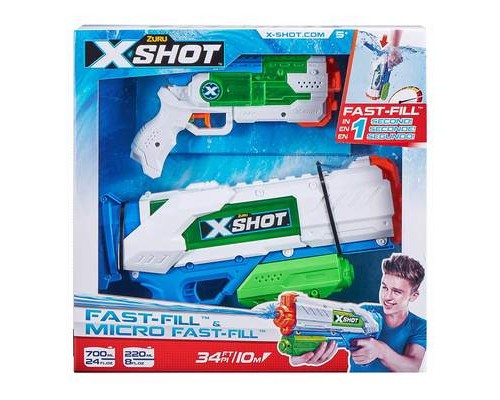 X-Shot Набір водяних бластерів Fast Fill Medium And Small, арт.56225