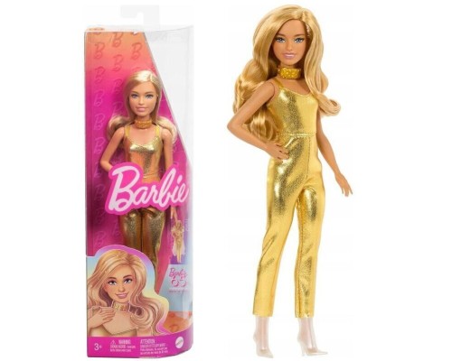 Лялька Barbie "Модниця" в золотистому комбінезоні