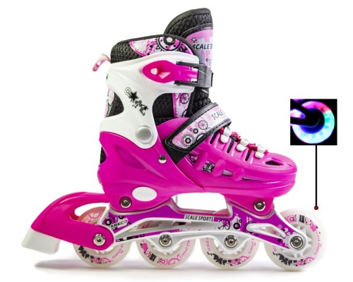 Ролики Scale Sports Pink LF 905, размер 29-33