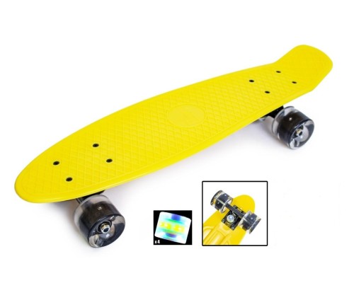 Penny Board Yellow Светящиеся колеса