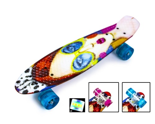 Penny Board "Cool Girl" Светящиеся колеса.