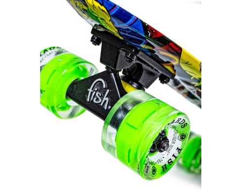 Penny Board "Fish" Joker Светящиеся колеса