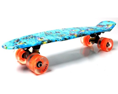 Penny Board "Nemo" Светящиеся колеса.