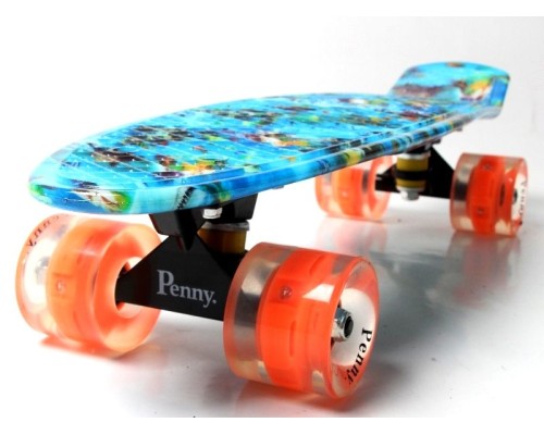 Penny Board "Nemo" Светящиеся колеса.