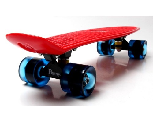 Penny Board. Red. Светящиеся колеса.