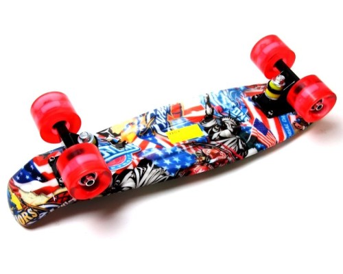 Penny Board "Graffiti" NBA. Светящиеся колеса.