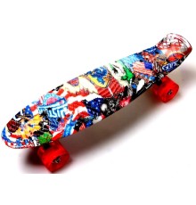 Penny Board "Graffiti" NBA. Светящиеся колеса.