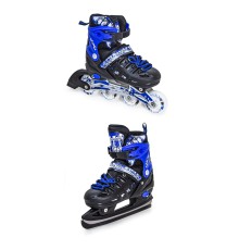 Ролики-коньки Scale Sports. Blue/Black (2в1), размер 29-33