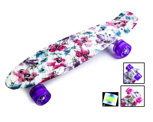 Penny Board "Flowers chamomile" Светящиеся колеса