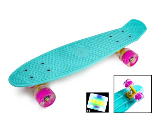 Penny Board Бирюзовый цвет Светящиеся колеса