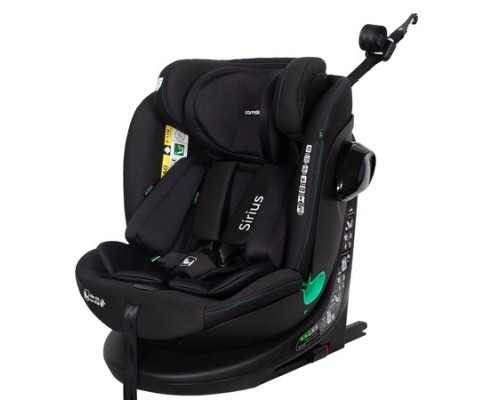 Автокрісло CARRELLO Sirius CRL-8808 Absolute Black i-Size 40-150см ISOFIX, поворот /1/