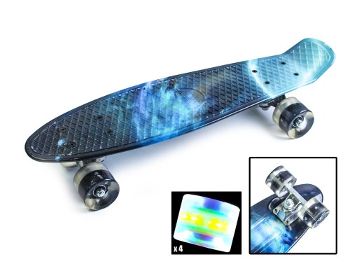 Penny Board "Galaxy" Светящиеся колеса