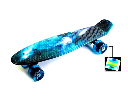 Penny Board "Galaxy" Светящиеся колеса