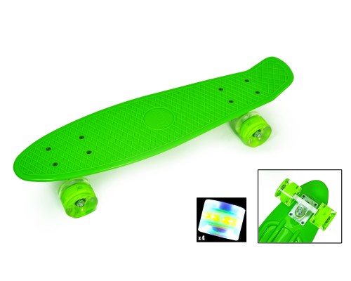 Penny Board Green Светящиеся колеса