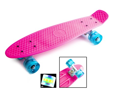 Penny Board Pink Светящиеся колеса