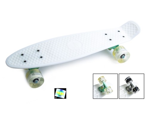 Penny Board Белый Светящиеся колеса