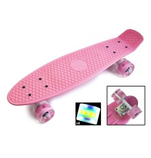 Penny Board "Pastel Series" Нежно-розовый цвет Светящиеся колеса