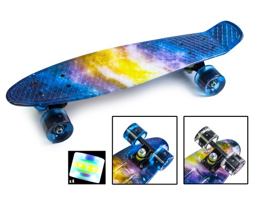 Penny Board "Universe" Светящиеся колеса.