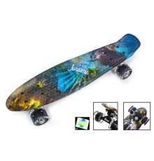 Penny Board "Динозавр" Светящиеся колеса