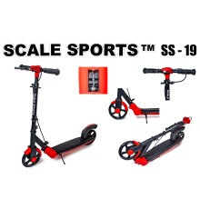 Самокат двухколесный Scale Sports SS-19 Черно-Красный Ручной тормоз