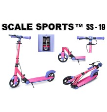 Самокат двухколесный Scale Sports SS-19 Розовый Ручной тормоз