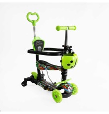 Самокат 5в1 LS-72300 (1) Best Scooter, з ДОП. КОЛІСАМИ, захисний бампер, PU колеса зі світлом, в коробці