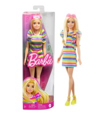 Лялька Barbie "Модниця" з брекетами у смугастій сукні