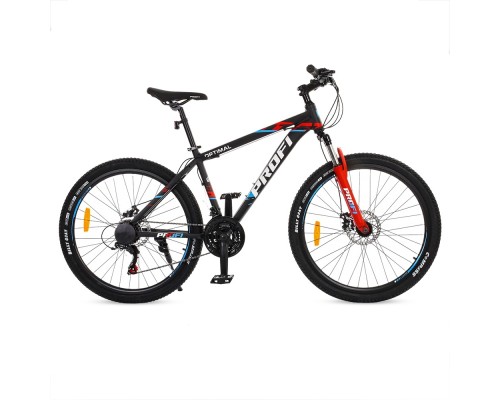 Велосипед 26 д. G26OPTIMAL A26.3 алюм. рама 16,5", SHIMANO 21SP, алюм. DB, CS TZ500, чорно-червоний